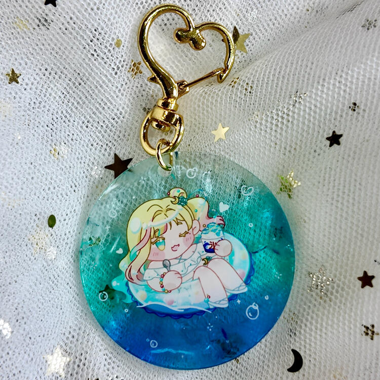 Water Surface Acrylic Keychain $6